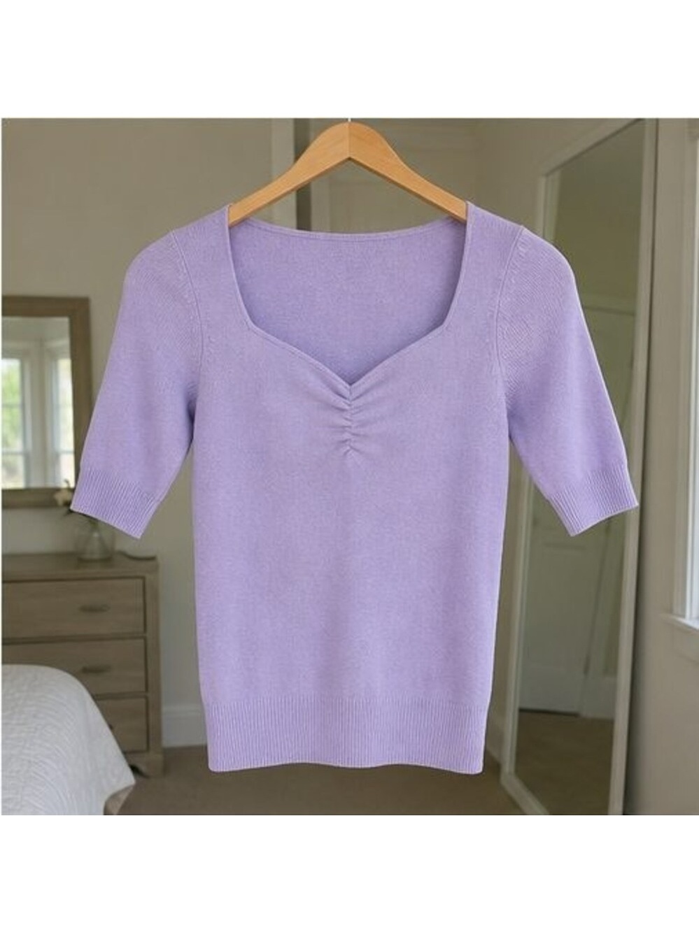 Cream Smocked Top